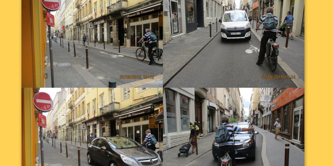 A Sainté des pistes mises en place par l’équipe municipale pour les cyclistes suicidaires?